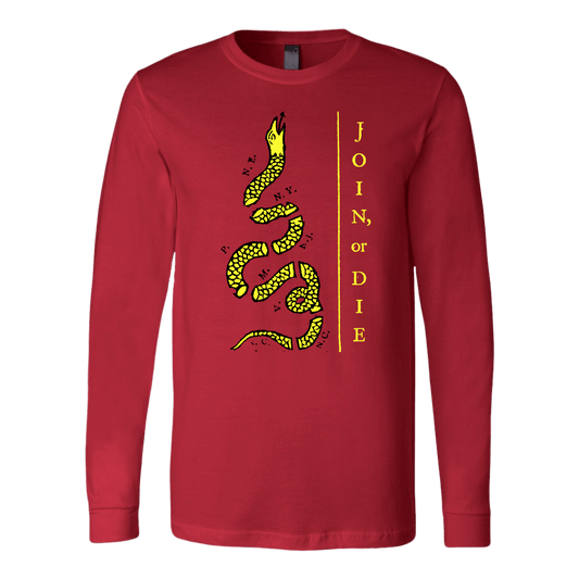 Join Or Die Yellow Snake Long Sleeve Tee