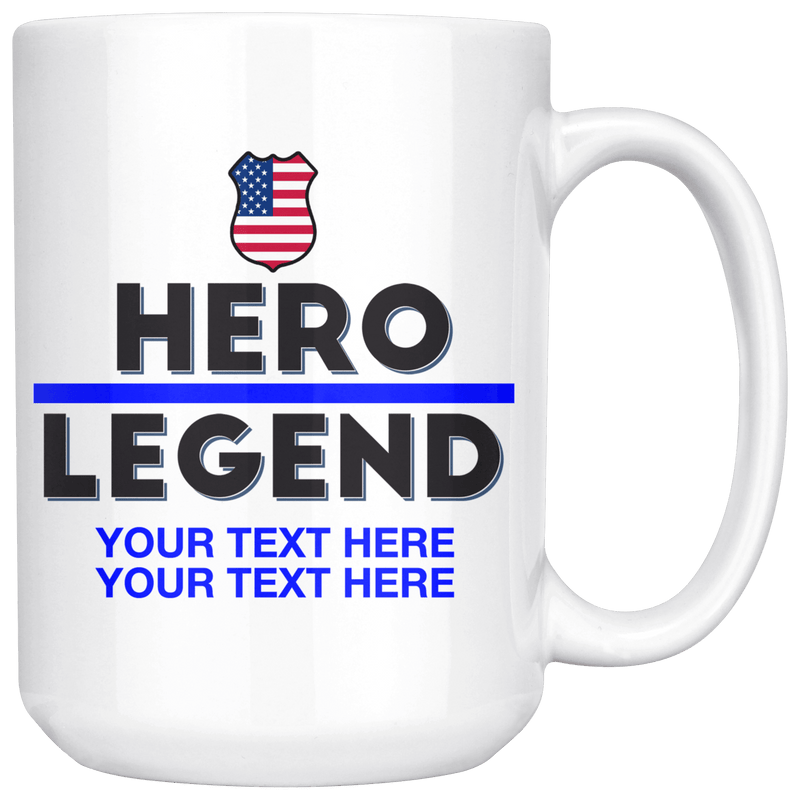 Personalized Police Hero-Legend 15oz Mug