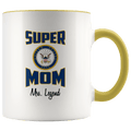 Personalized Super Navy Mom 11oz Mug