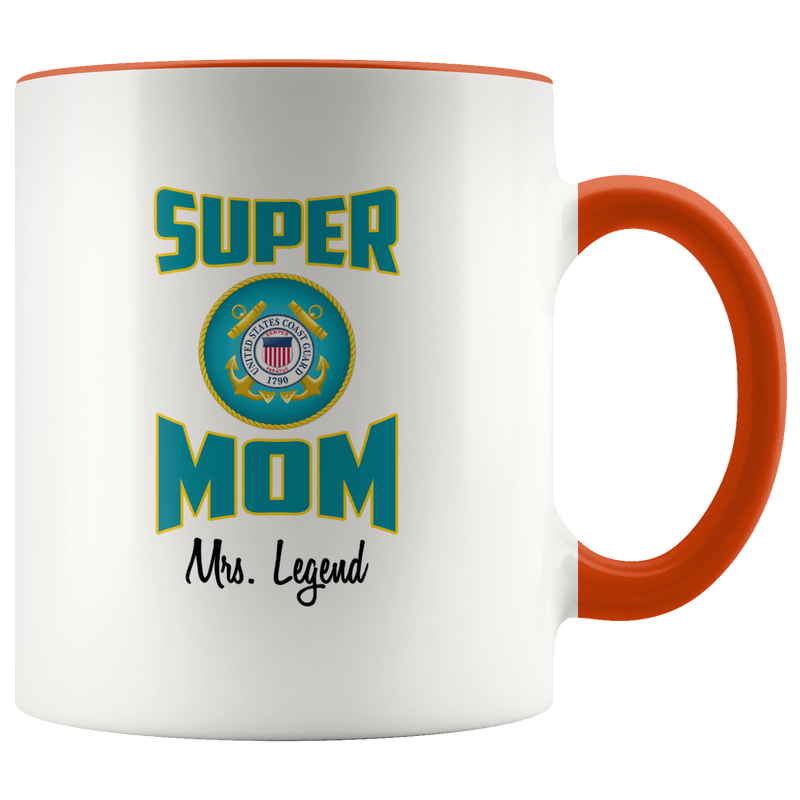 Personalized Super Coast Guard Mom 11oz Mug