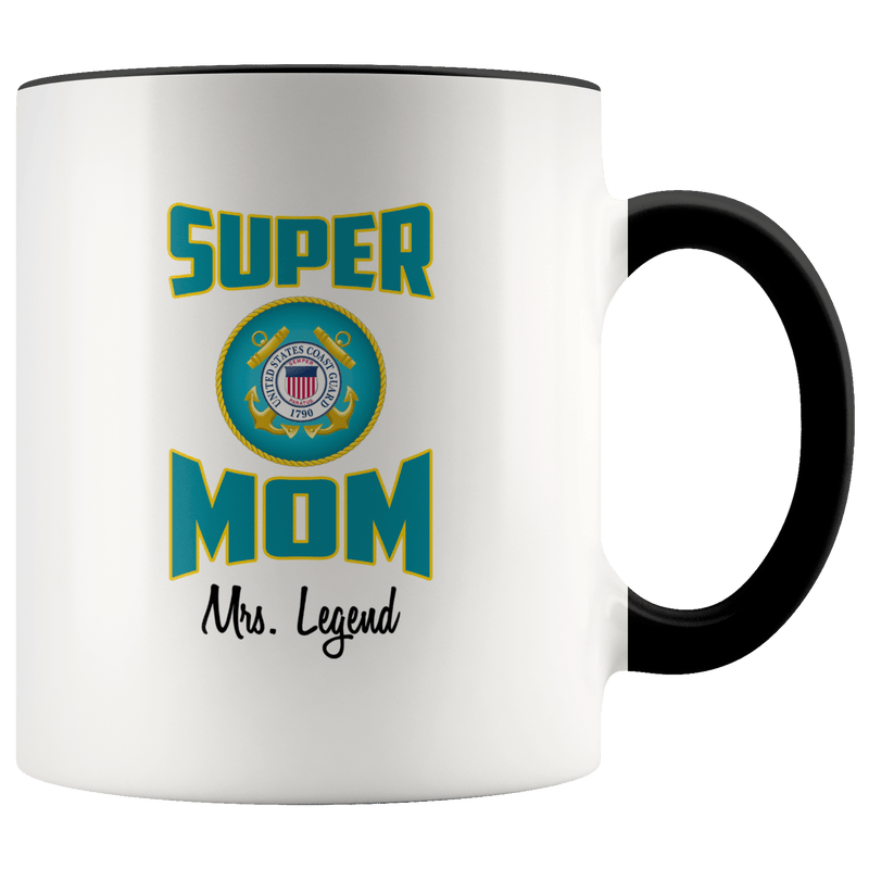 Personalized Super Coast Guard Mom 11oz Mug