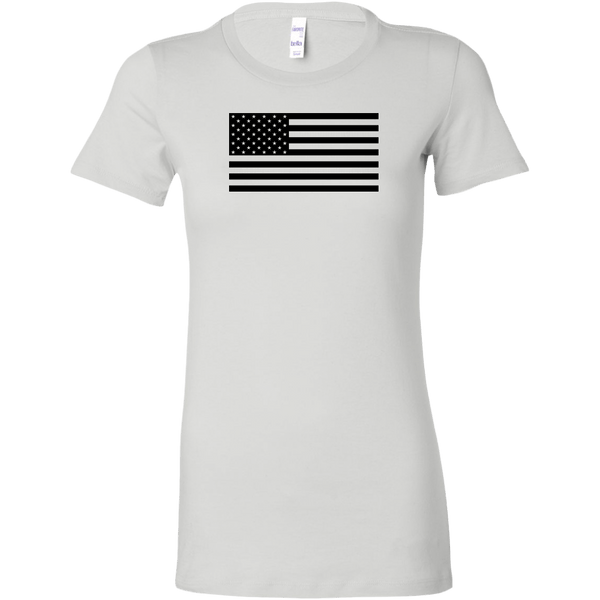 Black USA Flag Women's T-Shirt