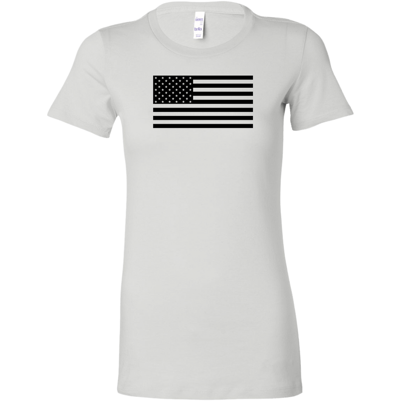 Black USA Flag Women's T-Shirt