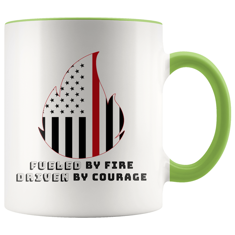Fueled by Fire Driven by Courage Firefighter 11 oz. Ceramic Mug