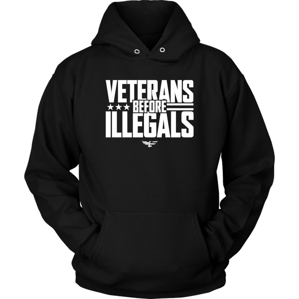 Veterans Before Illegals Unisex Hoodie