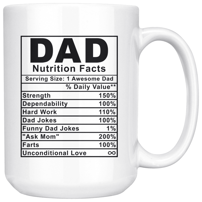 Dad Nutritional Information Yeti Mug - Funny Father's Day Gift – The  Farmer's Wife WI