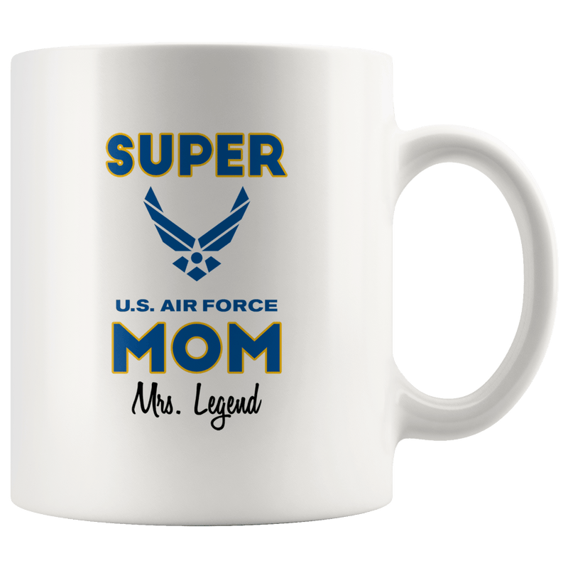 Personalized Super Air Force Mom 11oz Mug