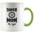 Personalized Super Navy Mom 11oz Mug