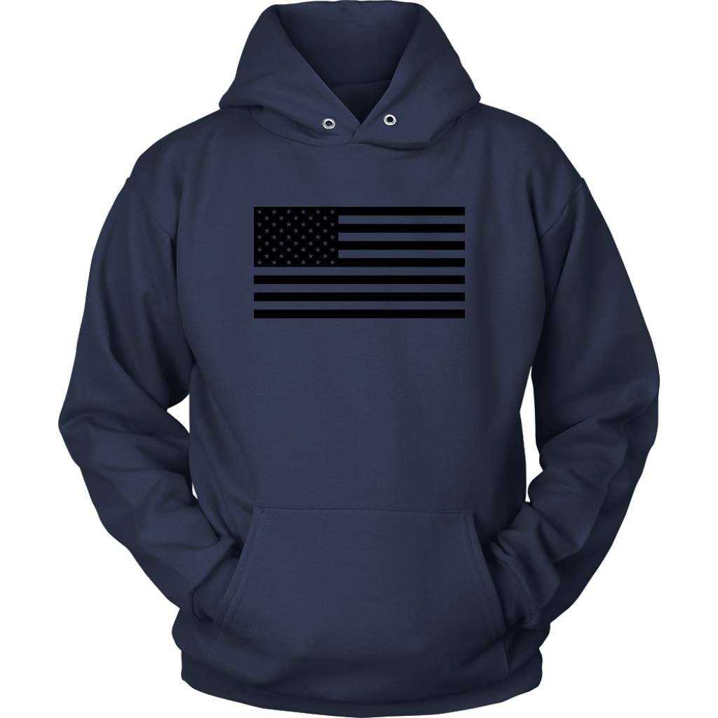 The Black USA Flag Unisex Hoodie