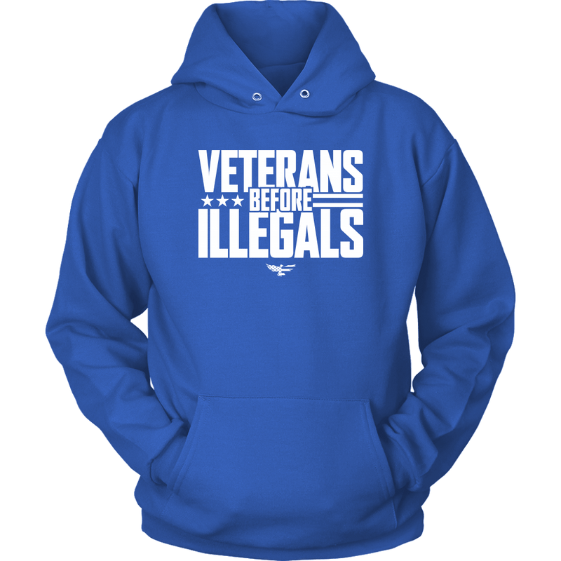 Veterans Before Illegals Unisex Hoodie