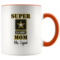 Personalized Super Army Mom 11oz Mug