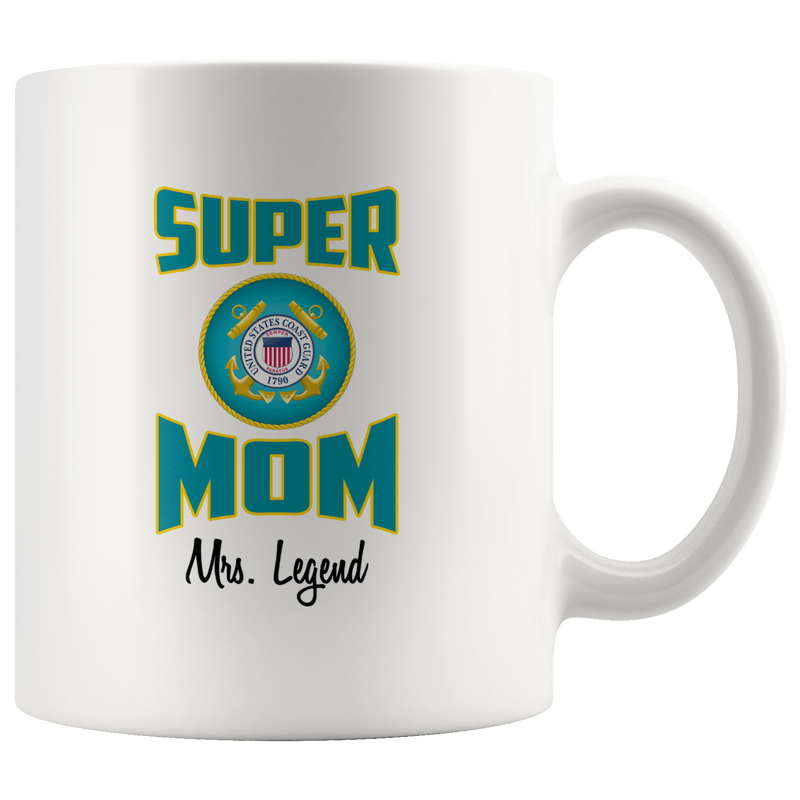 Personalized Super Coast Guard Mom 11oz Mug