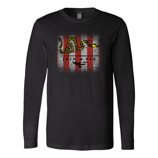 Join or Die Ben Franklin Long Sleeve Tee