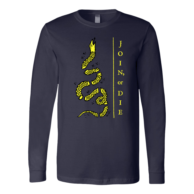 Join Or Die Yellow Snake Long Sleeve Tee