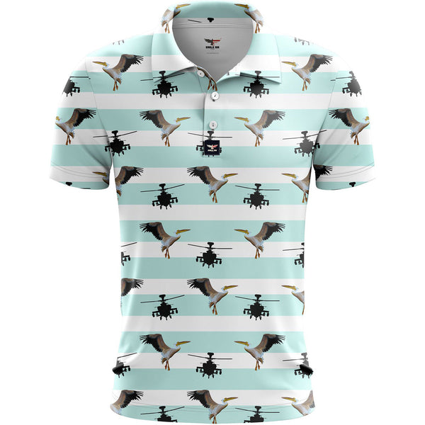 Pelicans and Apache Golf Polo Shirt