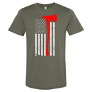 Axe US Flag Firefighter T-shirt