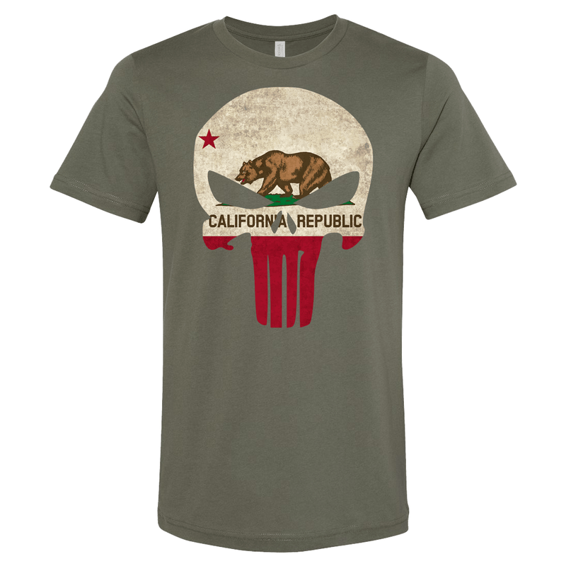 California Fearless Patriot Skull Shirt