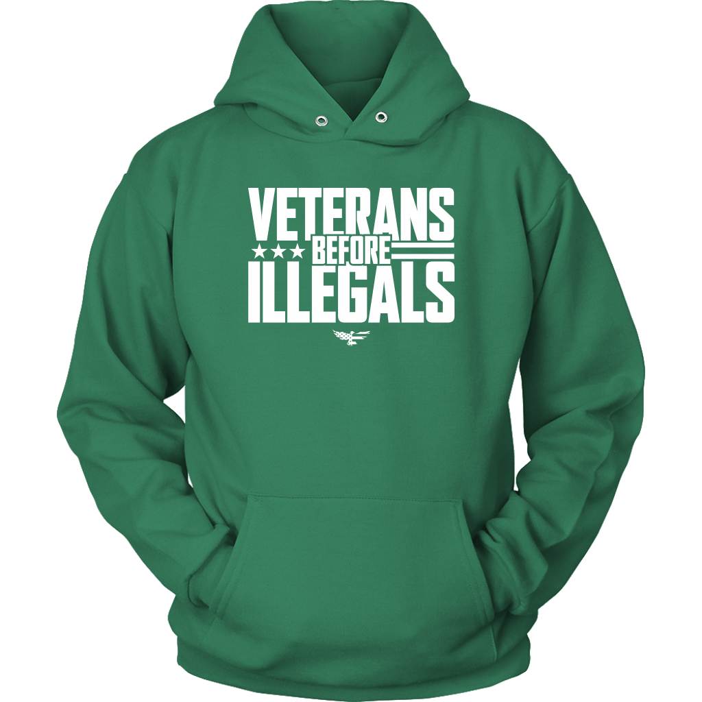 Veterans Before Illegals Unisex Hoodie