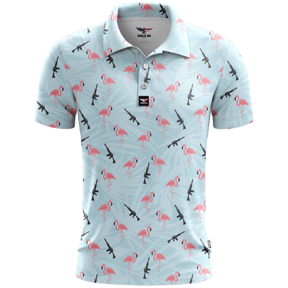 Pink flamingo golf shirt 2025