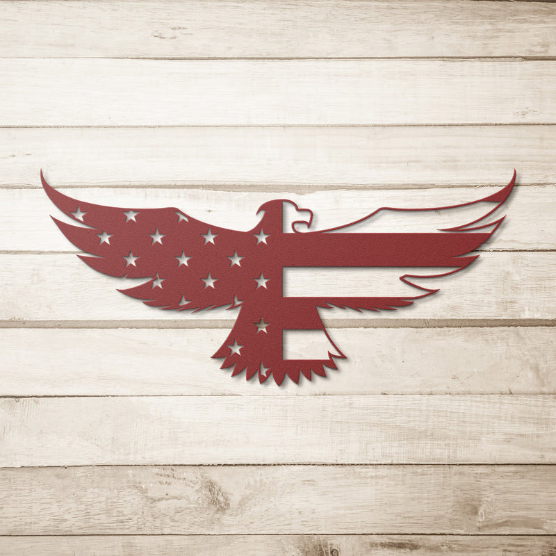 E6G American Eagle Die-cut Metal Sign