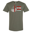 Fueled by Fire Driven by Courage Firefighter T-shirt