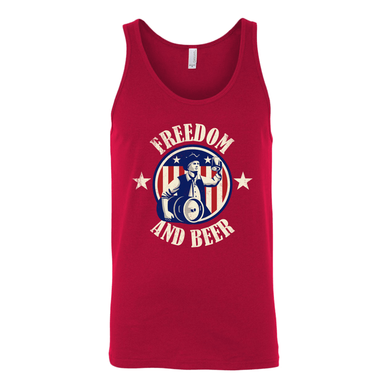 Freedom And Beer Tank Top