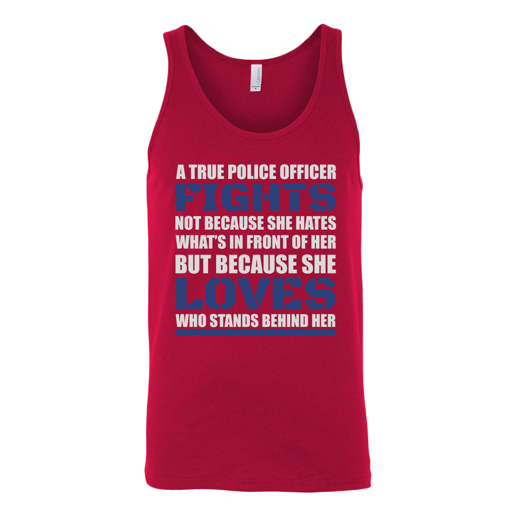 True Police Officer Thin Blue Line Tank Top