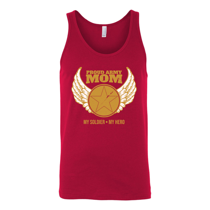 Proud Army Mom (My Soldier, My Hero) Tank Top