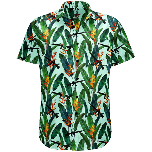 Heliconia and M16 Button Down Shirt- Clearance