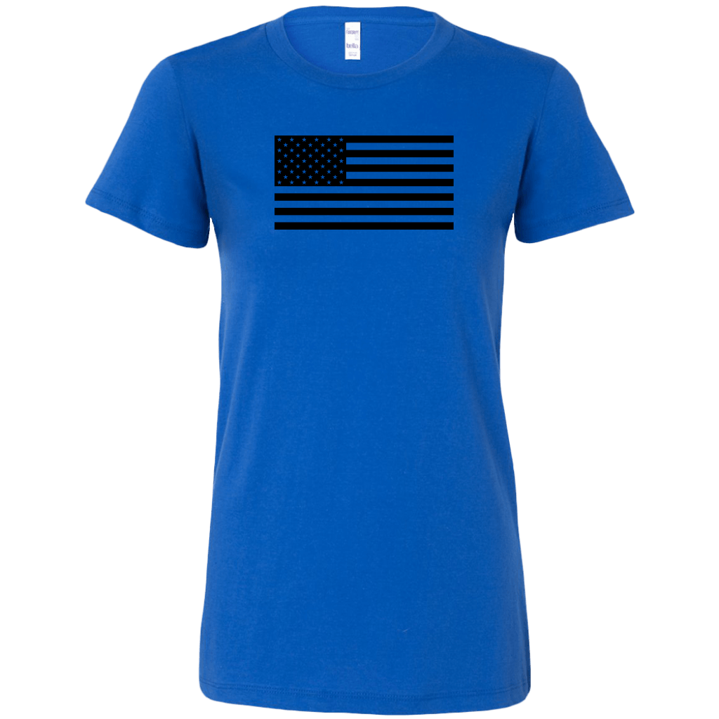 Black USA Flag Women's T-Shirt