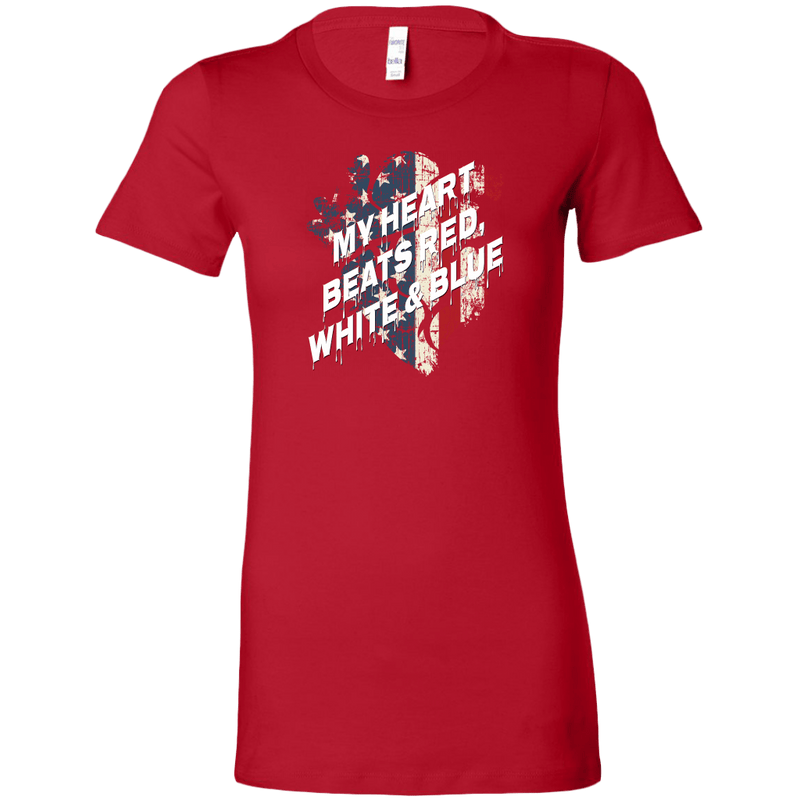 My Heart Beats Red, White, & Blue Women's T-shirt