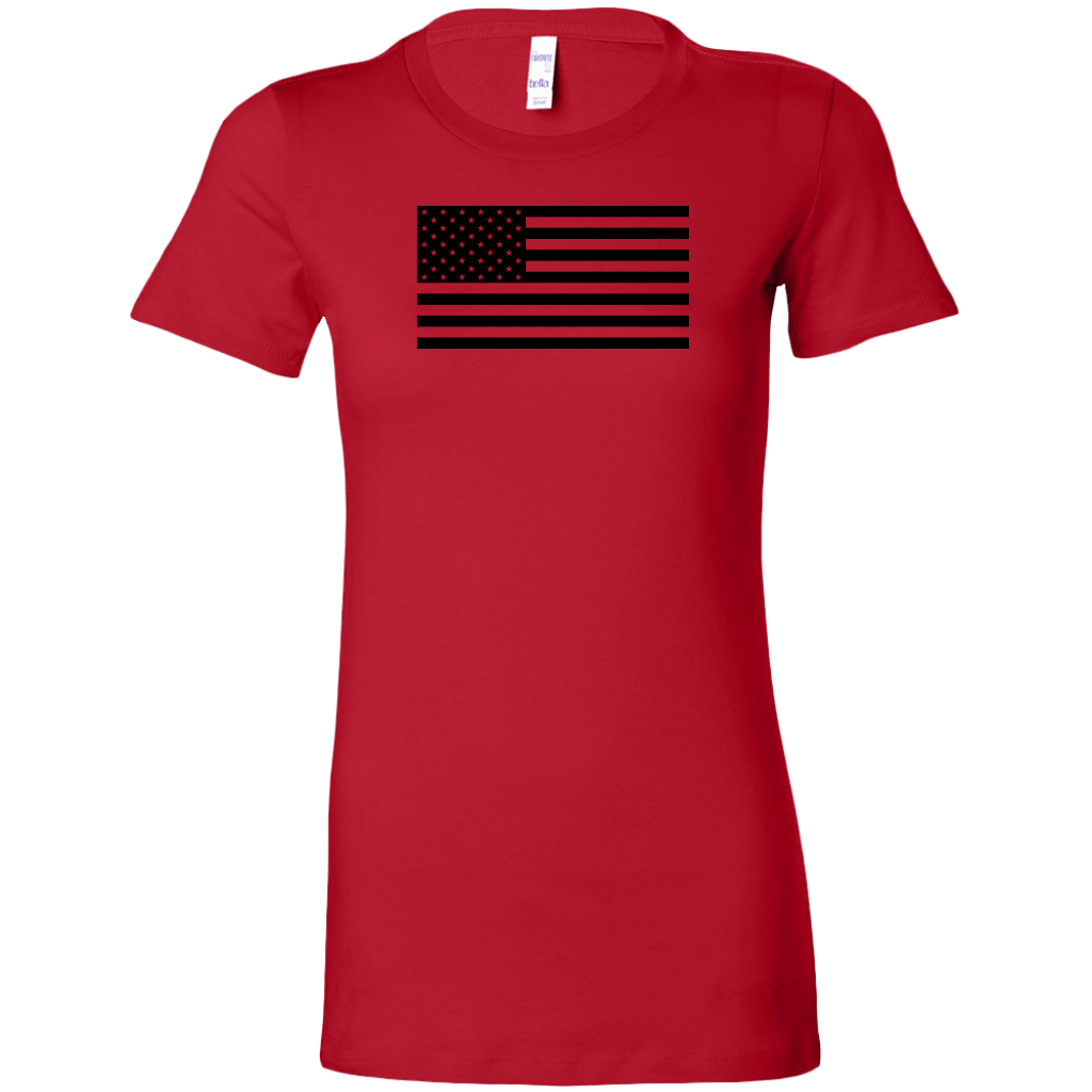 Black USA Flag Women's T-Shirt