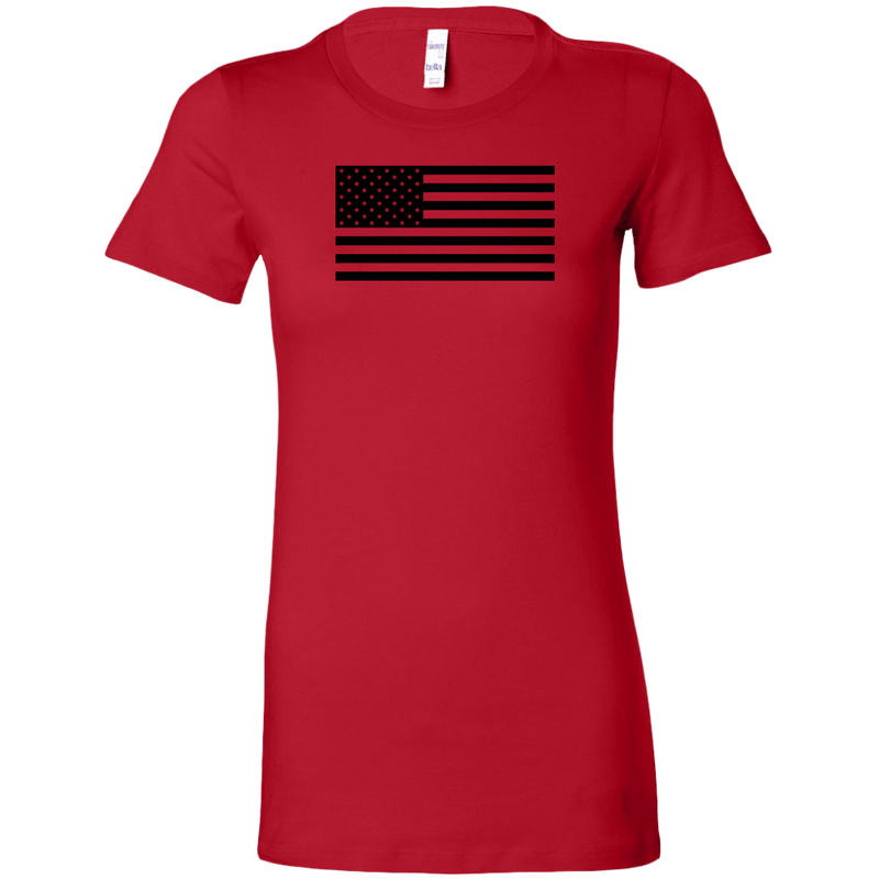 Black USA Flag Women's T-Shirt