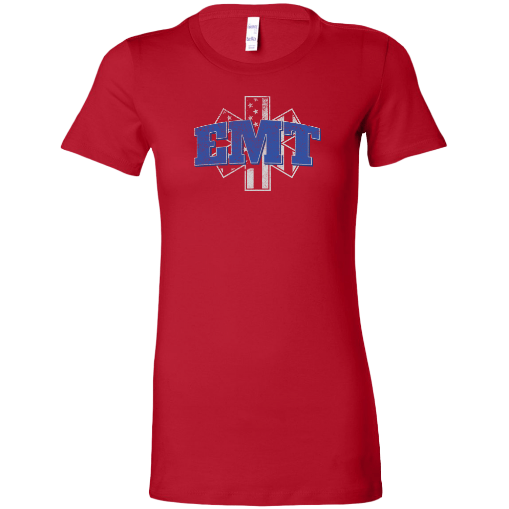 Star of Life US Flag EMT Women's T-shirt