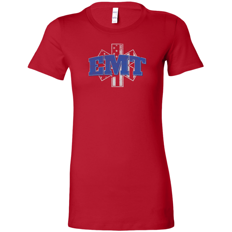 Star of Life US Flag EMT Women's T-shirt