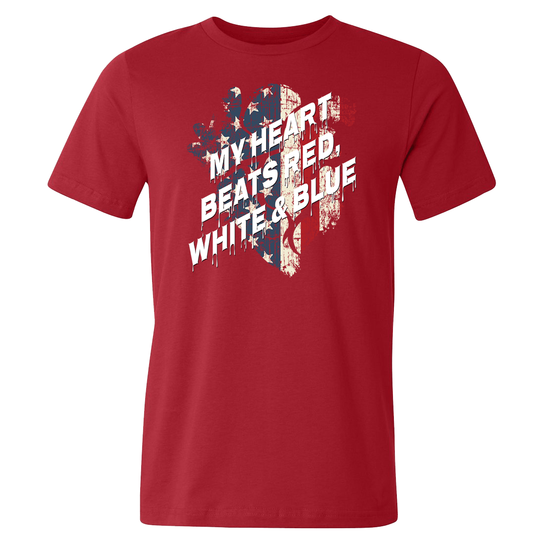 My Heart Beats Red, White, & Blue Tee