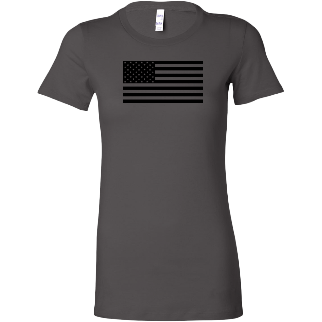 Black USA Flag Women's T-Shirt