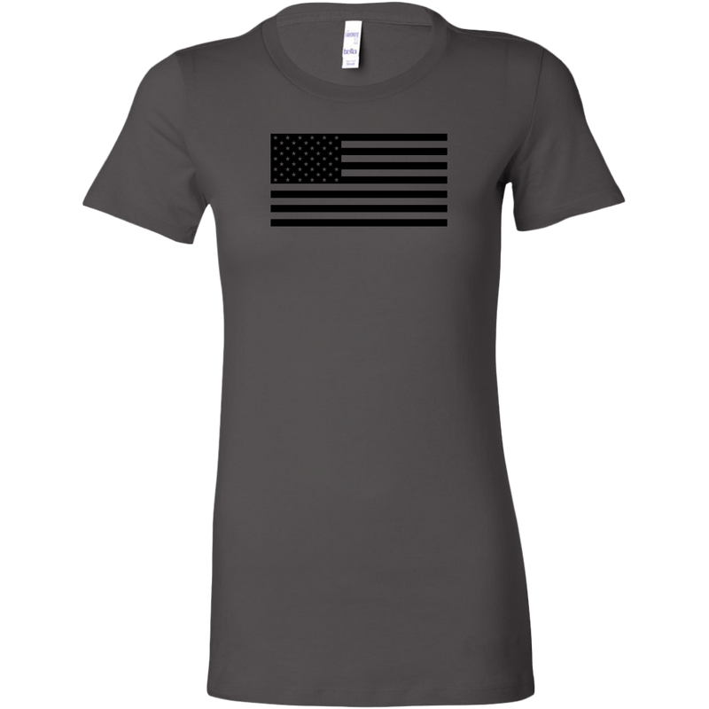 Black USA Flag Women's T-Shirt