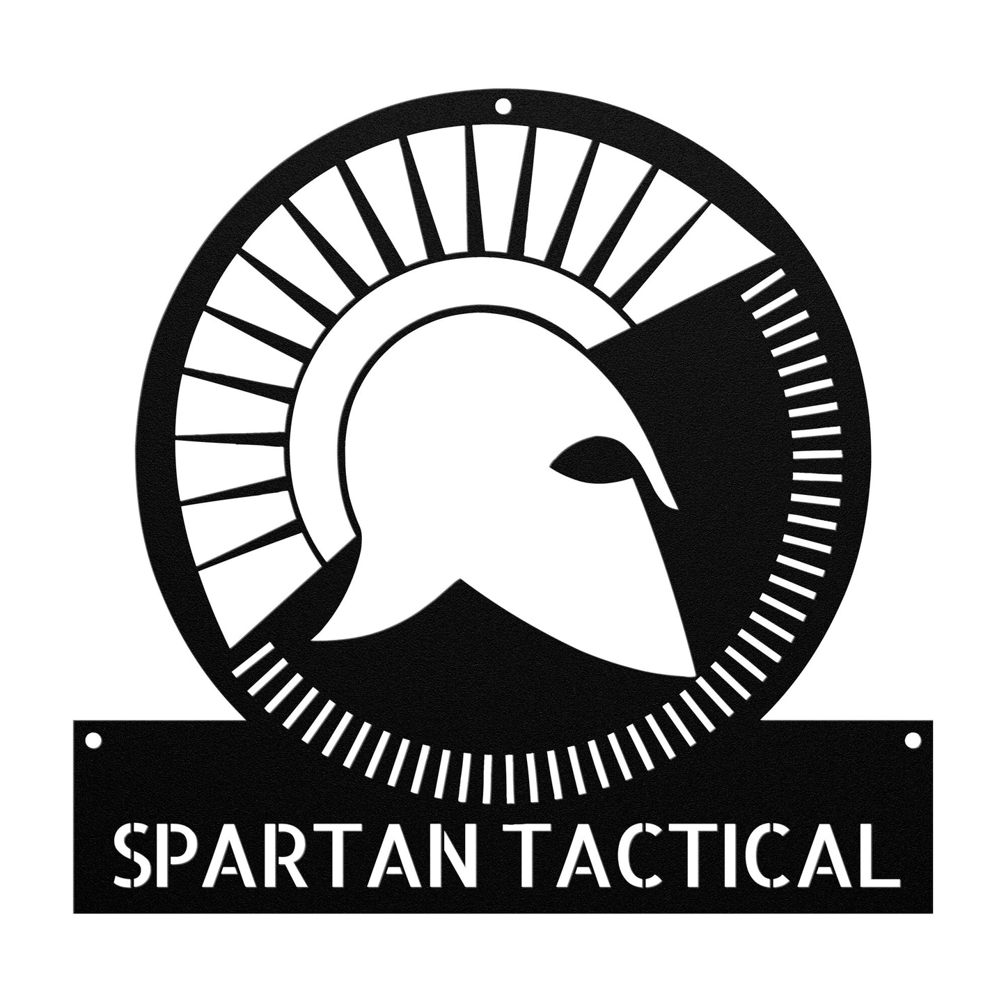 Spartan Tactical Die-cut Metal Sign