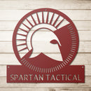 Spartan Tactical Die-cut Metal Sign