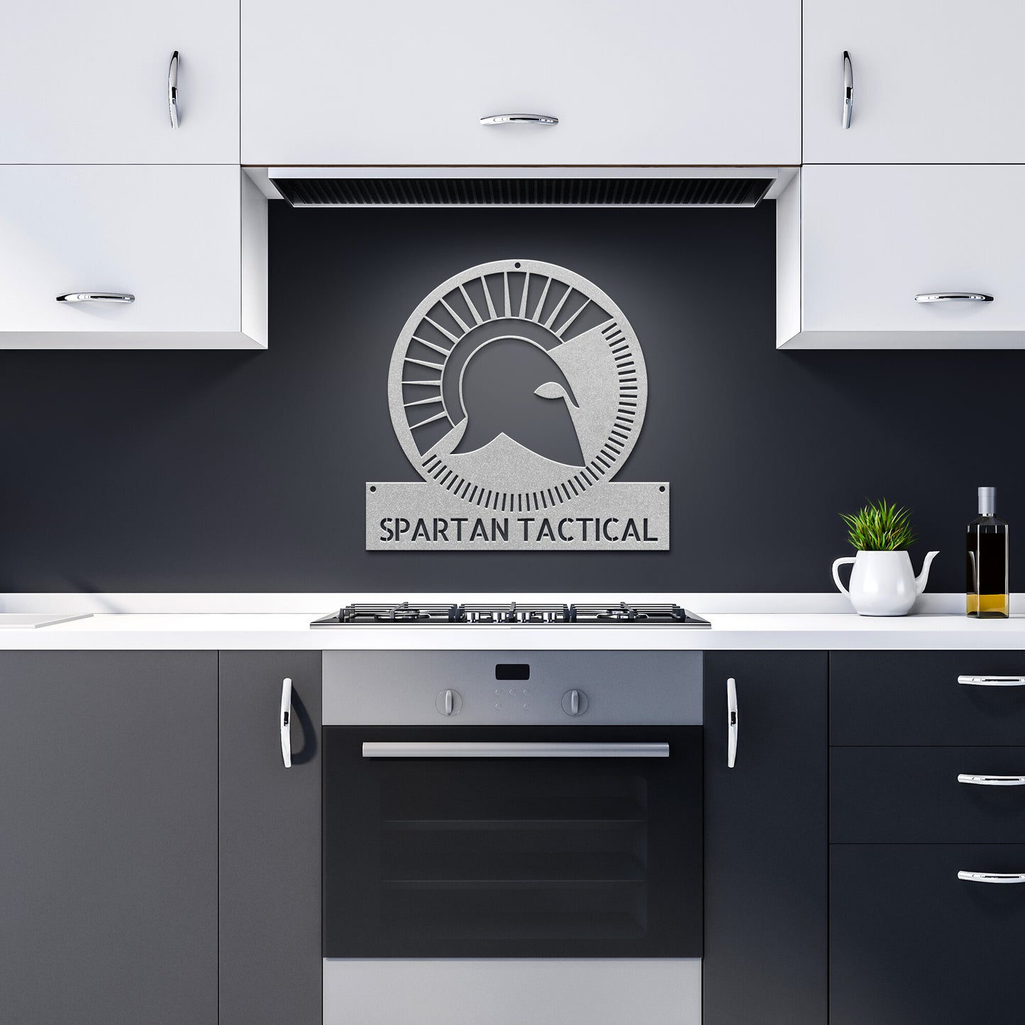 Spartan Tactical Die-cut Metal Sign