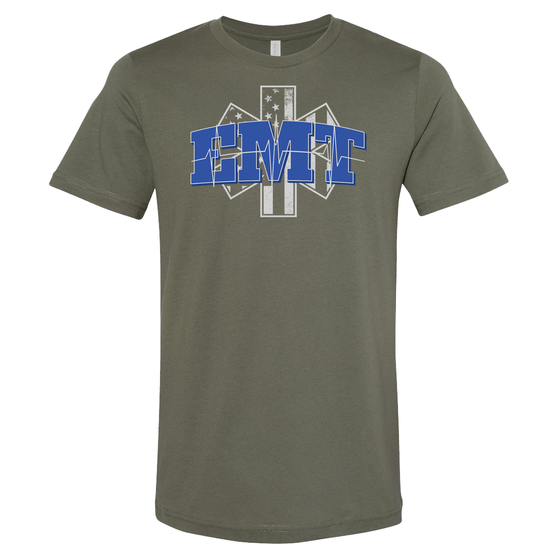 Star of Life EKG Heartbeat Line EMT T-shirt
