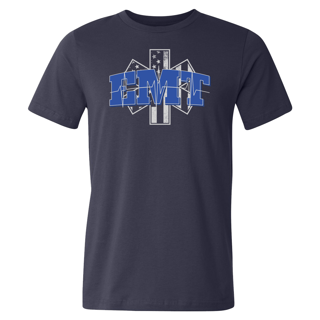 Star of Life EKG Heartbeat Line EMT T-shirt