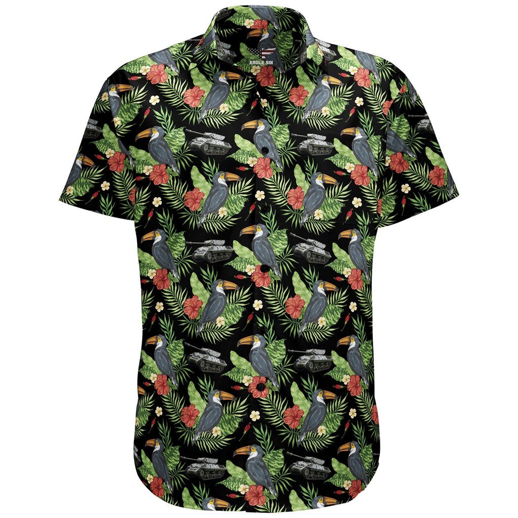 Toucans and Tanks Button Down Shirt- Clearance – Eagle Six Gear