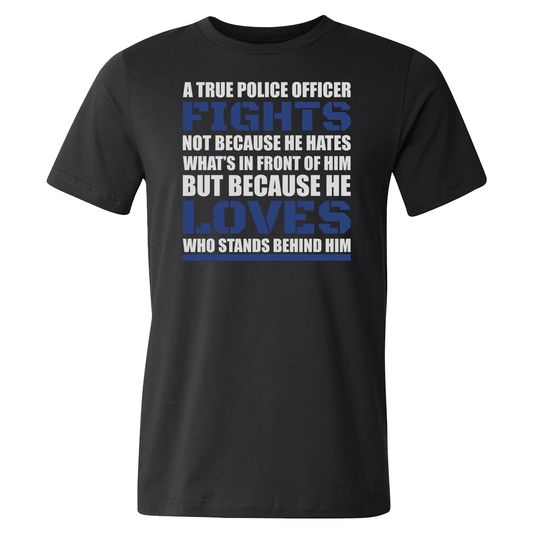 True Police Officer Thin Blue Line Shirt