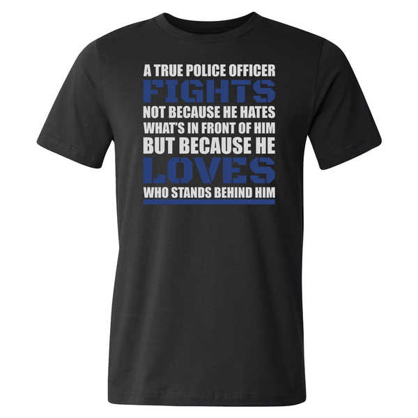 True Police Officer Thin Blue Line Shirt