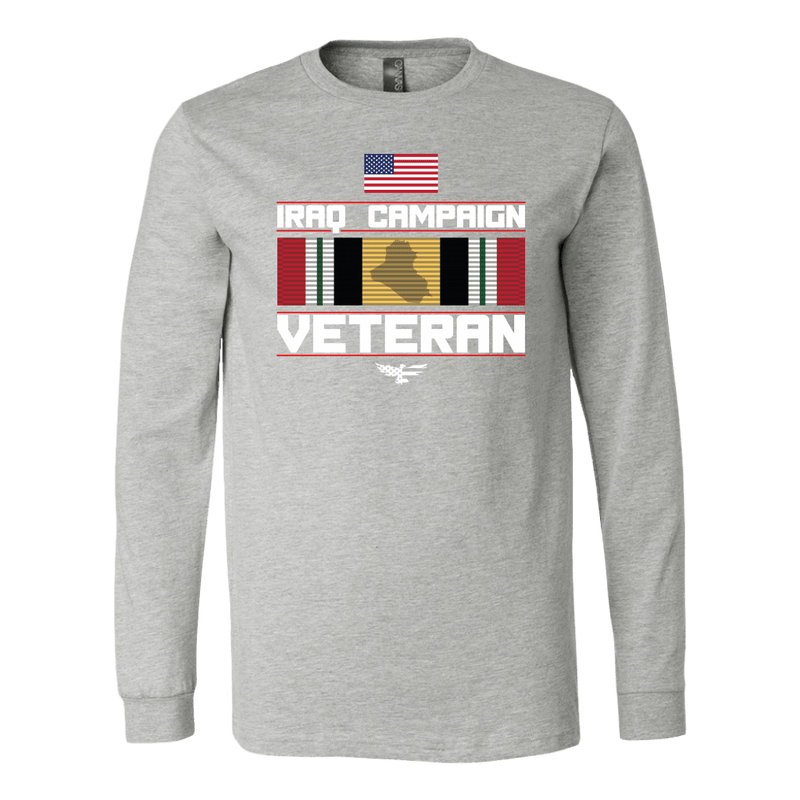 Iraq Ribbon American Made Long Sleeve