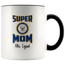 Personalized Super Navy Mom 11oz Mug