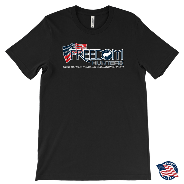 Freedom Hunters Original Logo T-Shirt – Black - Made in USA Shirt
