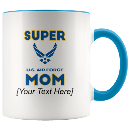 Personalized Super Air Force Mom 11oz Mug
